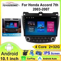 Belaidis CarPlay Android Auto radijas Honda Accord 7 2003 - 2008 automobiliui, automagnetola, 2 din 4-core 2GB+32GB