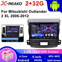 Android 13 Automobilio radijas Mitsubishi Outlander 2005-2011 Automobilio radijas Multimedia grotuvas GPS navigacija Belaidis Carplay Automatinis WIFI bt 4 core 2GB+32GB CP