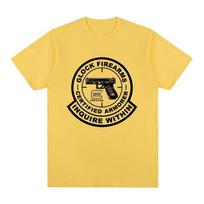 In Glock We Trust Gun Pistol Weapon Handgun marškinėliai Medvilniniai unisex marškinėliai Nauji TEE MARŠKINĖLIAI Moteriški viršūnės 2XL