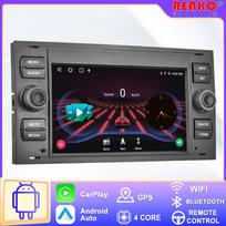 REAKOSOUND Android Player Automobilinis leistuvas, skirtas Ford Car Radio Android Auto Radio Automobilinis Stereofoninis Automobilinis Radijas Automobilis MP5 GPS Veidrodis Link Galinis Vaizdas BT FM 8163-7''-2+64 juoda