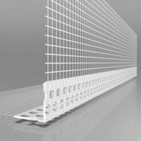 PVC Kampinis Profilis Su Tinkleliu / Išorinis Kampas 10x15cm Vertex LK PVC Premium, 2,5m