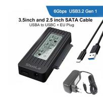 USB 3.0 į SATA IDE kietojo disko adapterio keitiklio laidas, skirtas 3,5 2,5 colio HDD/SSD SATA III kietojo disko adapteriui asmeniniam nešiojamam kompiuteriui LED 3.5 2.5 EU