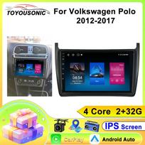 Car Radio Carplay For Volkswagen Polo 2012-2017 Navigation GPS Android Auto Multimedia Player Stereo Unit WiFi BT No 2din 4G 4 core 2GB+32GB CP