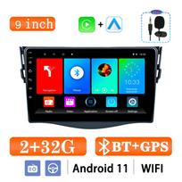 REAKOSOUND 2 Din Android 11 Car Radio Multimedia Video Player For Toyota RAV4 2005-2013 GPS Navigation Carplay FM BT Stereo P9-2+32CP with mic
