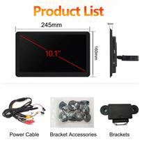 10,1 colio 4K Android 13 nešiojamas automobilinis televizorius, galvos atlošo monitoriaus planšetinis kompiuteris su WiFi ir Bluetooth, IPS ekranas, palaiko telefono valdymą, Mirror Link, 2GB + 32GB 8-core 2GB+32GB