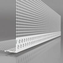 PVC Kampinis Profilis Su Tinkleliu / Vidinis Kampas 10x10cm Vertex LK-VT, 2,5m