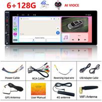 REAKOSOUND Universali 1 Din 4G Automobilinė Radijo Android Multimedijos Grotuvas 6.9 colių Jutiklinis Ekranas 1 Din Automobilinis Radijo Imtuvas Vaizdo GPS Navigacija 8-core-6+128