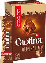 "Caotina Original Drinking Chocolate Sticks Cup Portion" - kakavos milteliai karštam šokoladui su tikru šveicarišku šokoladu - kakava yra tvari ir sertifikuota - atskirai supakuota (10 x 15 g)