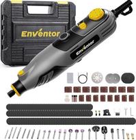 "Enventor" 130 W mini rotacinis įrankis, mini daugiafunkcinis įrankis su 206 priedais, 6 reguliuojami greičiai, 10 000-35 000 aps/min, skirtas graviravimui, šlifavimui, poliravimui