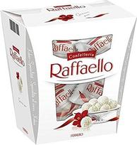 "Ferrero Raffaello" - smulkus kremas, traškūs migdolai, traškūs vafliai ir kokosų dribsniai - 1 pakuotė po 230 g