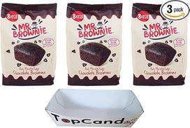 "Mr Brownie Chocolate" 3 x 200 g su belgišku šokoladu 8 pyragaičiai vienoje pakuotėje Skanūs pyragaičiai su "Topcandy" užkandžių dubenėliu. Kiekvienoje pakuotėje - 8 atskirai supakuoti pyragėliai