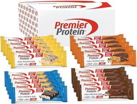 "Premier Protein" 50 % daug baltymų turintis batonėlis, mažai cukraus, mažai angliavandenių, įvairių skonių, dėžutė, 20 x 40 g