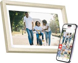"Rollei Smart Frame WiFi 108" elektroninis skaitmeninis nuotraukų rėmelis "Frameo WLAN" skaitmeninis nuotraukų rėmelis 10,1 colio 1280 x 800 IPS jutiklinis ekranas 32GB medžio efekto eglės skaitmeninis nuotraukų rėmelis