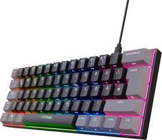 "Trust Gaming GXT 867 Acira" 60 % mechaninis žaidimų kompiuteris, Vokietijos QWERTZ išdėstymas, RGB apšvietimas, dvigubai lengvesni garsiakalbiai, USB mini, lengvai programuojamas, paprastas žaidimų kompiuteris, 60 proc., nešiojamasis kompiuteris