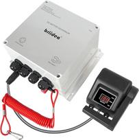 briidea PWM valdiklis (2025), 12V/24V 50A nuolatinės srovės variklio greičio valdiklis su rankenėle ir greito išjungimo jungikliu, IP65 vandeniui atsparus, apsauga nuo perkaitimo, skirtas 25 kg vilkimo varikliui