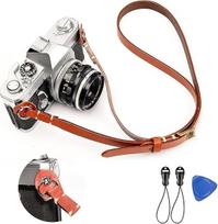 CANPIS fotoaparato dirželis Ilgas odinis DSLR ir SLR reguliuojamas fotoaparato kaklo dirželis plonas su judančia pagalvėle, skirtas "Sony", "Fujifilm", "Canon", "Nikon", "Olympus", "Panasonic" ir kt.