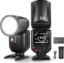 NEEWER Z2PRO-C 2.4G TTL blykstė su apvalia galvute Speedlite, suderinama su "Canon", suderinama su "Godox" belaidžiu ryšiu, atnaujinta vartotojo sąsaja, 76 Ws 1/8000 s HSS, TTL/M TCM jungiklis, 7,2 V/3000 mAh akumuliatorius, 600 pilnos galios blykstė