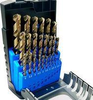NORTOOLS 25 HSS M35 kobalto 5% grąžtų metalui DIN338 su 135° padalytu antgaliu 1-13 mm x 0,5 mm pakuotė