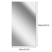 Veidrodinė sienos lipdukas Veidrodinis Vandeniui atsparus 0.1MM Storio 60*200cm