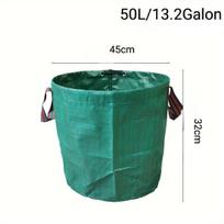 Didelės talpos sodo lapų ir šakų surinkimo maišas žemės ūkio atliekoms 50L 13.2 gal 45x32cm žalia