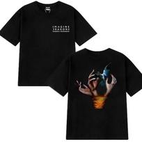 2025 New in Imagine Dragons Band Double Sided printed  T shirt Men Women Album harajuku short sleeve T-shirt Unisex Cotton Tops S