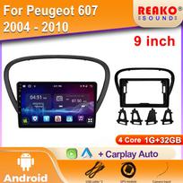 Automobilinė radijo stotelė Peugeot 607 2004 - 2010 m. Android Auto Carplay GPS navigacija Daugialypės terpės grotuvas Vaizdo stereo pagrindinis blokas 2din DVD 4 core 1GB+32GB carplay
