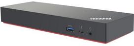Prisijungimo stotis ir prievadų daugintuvas Lenovo ThinkPad Thunderbolt 3 40ANY230DK, juoda sp./raudona sp.