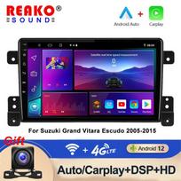 Android automobilinis radijas Suzuki Grand Vitara 3 2005 2012 2013 2014 2015 Multimedijos grotuvas Navigacija GPS 2 DIN Stereo DVD 6+128+AHD