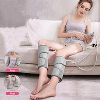 Leg Massager for Circulation, Air Compression Calf Massager with Handheld Controller for Pain Relief Edema,Muscles Relaxation EU Plug pilka spalva
