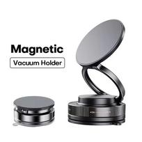 QOOVI Magnetic Car Phone Holder Dashboard Cellphone Foldable Stand Magnet 360°Rotating GPS Mount for iPhone 16 15 Xiaomi Samsung žalia