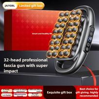 32 Massage Heads Massage Gun Deep Tissue Muscle Professional High Quality Wireless Frequency Vibration Red Light Masajeador Type c charge pilka