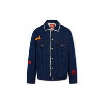 Levis SS23 Dvipusė Viengubo Krūtinės Apykaklės Džinsinė Striukė Unisex Striukė Mėlyna A5045-0000 S gray