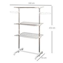 Mobili drabužių džiovyklė 3 lygių sulankstoma 80-142 x 55 x 152 cm