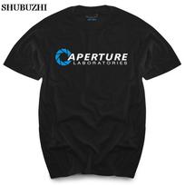 APERTURE LABORATORIES MARŠKINĖLIAI - PORTAL LABS ĮKVĖPTI ŽAIDĖJAI vyriški viršutiniai marškinėliai vasariniai prekės ženklo marškinėliai S