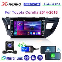 2DIN Automobilinis Radijas Toyota Corolla Ralink 2013 2014 2015 2016 4G Android Automobilinis Stereo Multimedijos Vaizdo Grotuvas Navigacija GPS 6+128+AHD