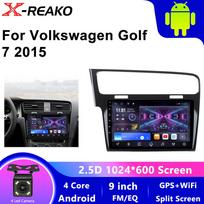 9inch Carplay 2 Din Android 13 Car Radio for Volkswagen Golf 7 2013 - 2017 Black Grey Video Player GPS DSP Autoradio RDS 4 core 1GB+32GB carplay