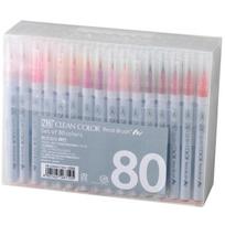 Kuretake Color Brush Pens ZIG Clean Color Real Brush rinkinys, 80 spalvų - RB-6000AT/80V