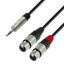 Audio kabelis miniJACK-2xXLR/f Adam hall, 3m