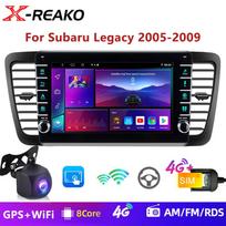 9  2din Android 4G+WiFi carplay Automobilio radijas Multimedia vaizdo grotuvas Navigacija GPS For Subaru Outback 3 Legacy 4 2003-2009 6+128+AHD
