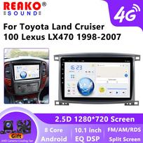Android Carplay automobilinis radijas Multimedija GPS skirtas Toyota LAND CRUISER 100 2002-2007 2din Auto radijas Stereo 1+32CP+4led