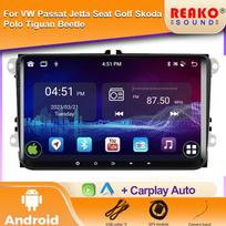 Automobilio radijas, skirtas VW T5 Jetta Passat B6 Golf MK6 Tiguan Touran Scirocco Skoda Rapid Octavia Leon Wireless Carplay Android Auto 2 Din 4 core 1GB+32GB carplay