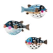 3 vnt./rinkinys Pūstas sienos dekoras Mielas dekoratyvinis medinis globėjas Rustic Animacinis pūslėžuvės sienos meno ornamentas svetainei, miegamajam, valgomajam 1 Set