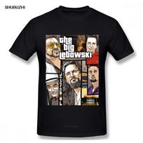 GTA Didysis Lebovskis Jeffas Bridgesas The Dude Marškinėliai Vyriški Puikūs Marškinėliai Medvilniniai Didelio Dydžio Marškinėliai S