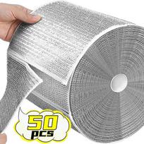 Dvipusis metalinis vielinis indų plovimo audinys – nelipnus ir atsparus aliejui 50 pieces