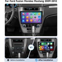 Automobilinis radijas Ford Fusion Mondeo Mustang 2009-2012 10.1 colio IPS jutiklinis ekranas Android stereo - Belaidis Carplay ir Android Auto - DSP/GPS/WiFi 4-core 1+32CP