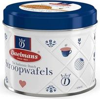"Daelmans Stroopwafels" - karameliniai vafliai "Daelmans" skardinėje - 330 g skardinėje - autentiški olandiški karameliniai vafliai - "Stroo" vafliai