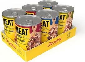 "Josera Meat Lovers Menu Multipack" drėgnas maistas šunims su dideliu mėsos kiekiu Visavertis maistas be grūdų 6 x 400 g