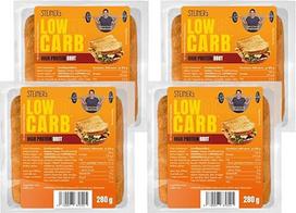 "Steiner's Low Carb High Protein Bread", mažai angliavandenių, daug baltymų, tik 2,6 g angliavandenių, 23 g baltymų (4 x 280 g)