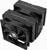 "TR Peerless Assassin 140 Black", 6 šiluminiai vamzdeliai, du PWM ventiliatoriai ir du bokštai, 158 mm aukščio CPU aušinimas su viršutiniu dangteliu, skirtas AM4/AM5 ir "Intel LGA 1851/170/1150/1151/1200
