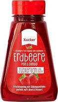 "Xucker Squeeze Jam" - vaisių užpilo braškių džemas 200 g - mažai cukraus, veganiškas, be sėklų, su eritritoliu ir stevija